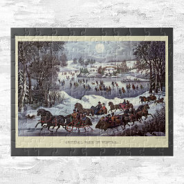 Weihnachten, Zentralpark im Winter Puzzle
