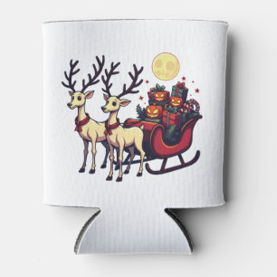 Weihnachten zu Halloween Reindeer Pumpkin-Geschenk Dosenkühler