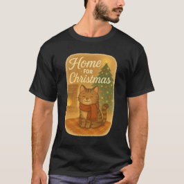 Weihnachten zu Hause Weihnachtskatze T-Shirt