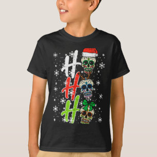 Weihnachten Zucker Schädel Ho Ho Ho Xmas Mexikanis T-Shirt