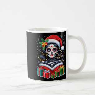 Weihnachten Zucker-Schädel-Kunst Frau Weihnachtsma Kaffeetasse