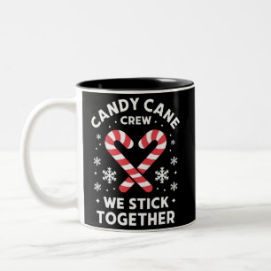 Weihnachten Zuckerrohr Herz Wir Kleben Zusammen Zweifarbige Tasse