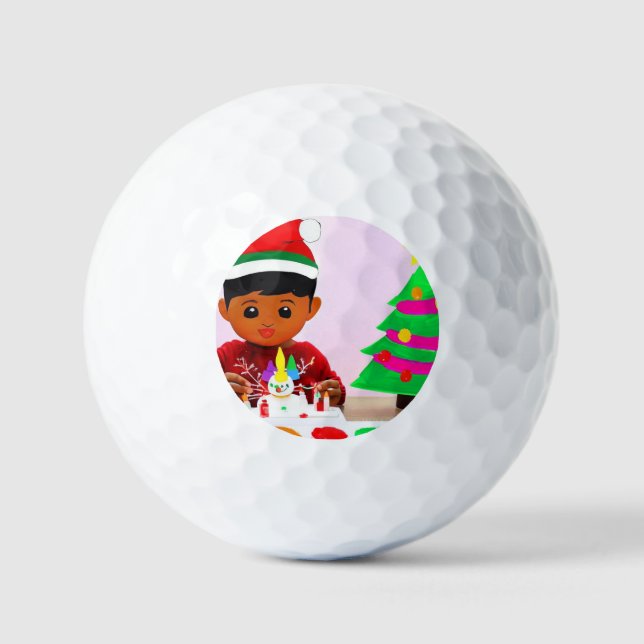 Weihnachten zum Geburtstag (4) Golfball (Vorderseite)