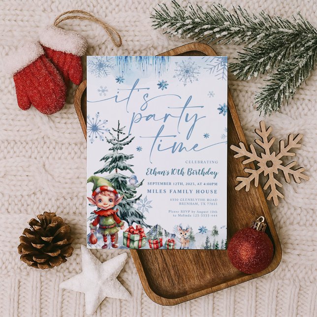 Weihnachten zum Party - Einladung zum Geburtstag (Von Creator hochgeladen)