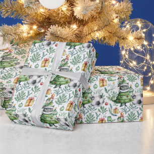 Weihnachten zum Thema Fußball für Cat Lover Geschenkpapier