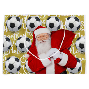 Weihnachten zum Thema Fußball mit dem Weihnachtsma Große Geschenktüte
