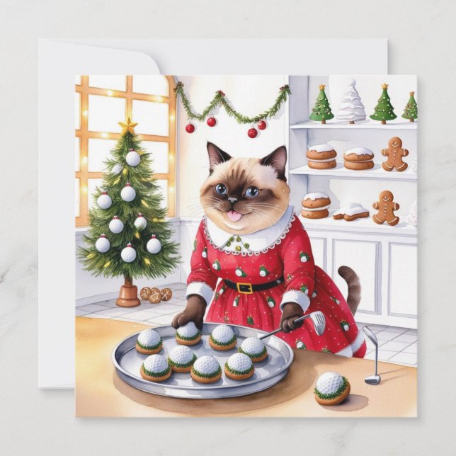 Weihnachten zum Thema Golf für Cat Lover Golfer (Vorderseite)