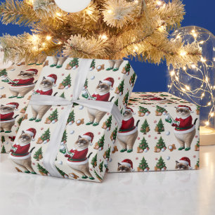 Weihnachten zum Thema Golf für Cat Lover Golfer Geschenkpapier