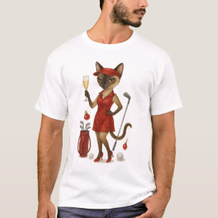 Weihnachten zum Thema Golf für Katzen Liebhaber Go T-Shirt