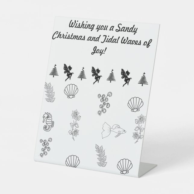 Weihnachten zum Thema Strand - lustiges Zitat Sockelschild (Vorderseite)