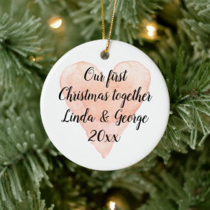 Weihnachten zusammen Weihnachtsbaumschmuck Keramik Ornament