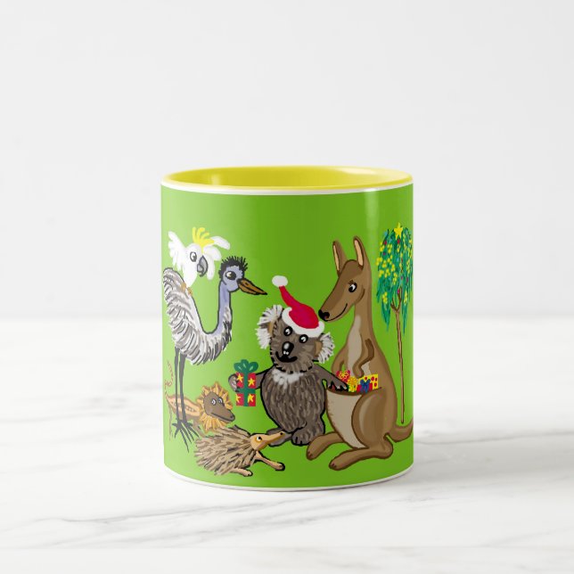 Weihnachten Zweifarbige Tasse (Mittel)