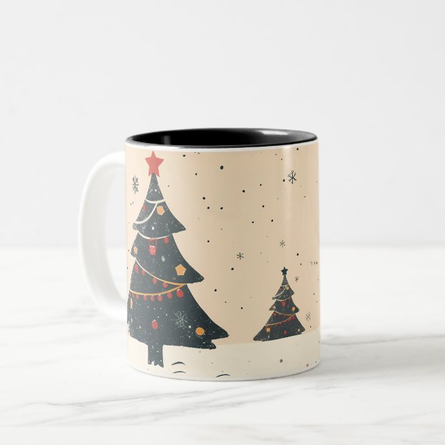 Weihnachten Zweifarbige Tasse (Vorderseite Links)
