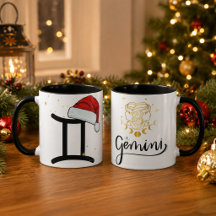 Weihnachten Zwillinge Zodiac Santa Hut