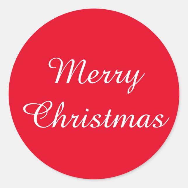 WeihnachtenAmazone weißer roter Aufkleber durch (Vorderseite)