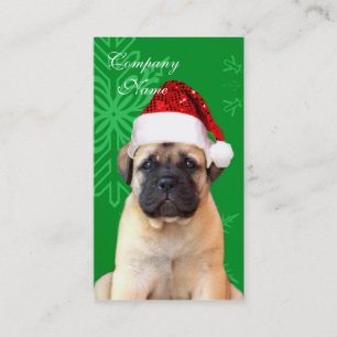 Weihnachtenbullmastiff Welpe Visitenkarte