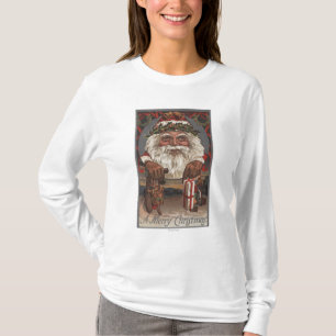 WeihnachtenGreetingBig Sankt Kopf T-Shirt