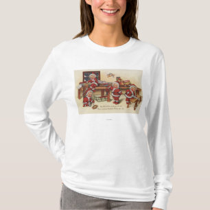 WeihnachtenGreetingLittle Kinder auf Werktisch T-Shirt