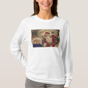 WeihnachtenGreetingSanta hängende Verzierungen T-Shirt