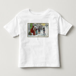 WeihnachtenGreetingSanta Sitzen Kleinkind T-shirt