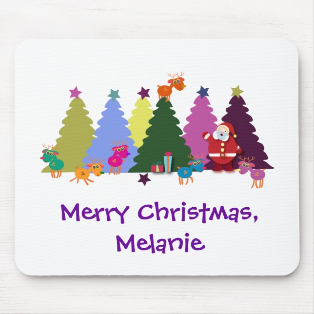 Weihnachtenmousepad: Sankt und seine Rene Mousepad (Vorne)