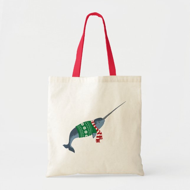 WeihnachtenNarwhal Taschen-Tasche Tragetasche (Vorne)