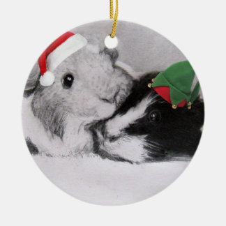 WeihnachtenPeegs Meerschweinchen Keramikornament