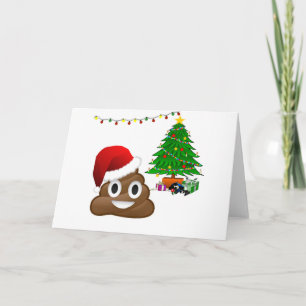 Weihnachtenpoo emoji feiertagskarte