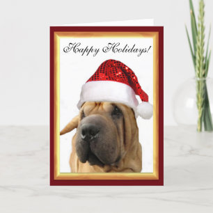 WeihnachtenShar Pei Hund Feiertagskarte