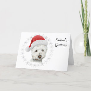 WeihnachtenWestie Hundekunst-Gruß-Karte Feiertagskarte