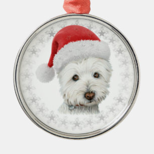 WeihnachtenWestie Hundekunst Ornament Aus Metall
