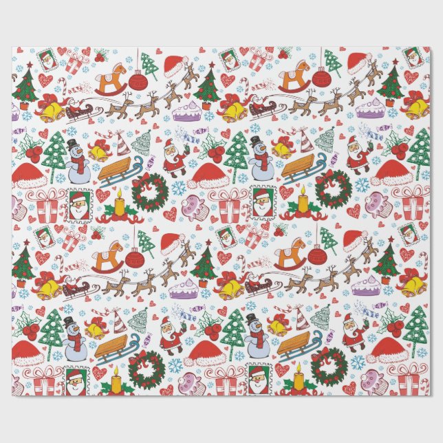 Weihnachtlich Festlich  Geschenkpapier (Flach)
