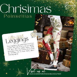 Weihnachtlich gestaltete Poinsettia-Leggings Leggings