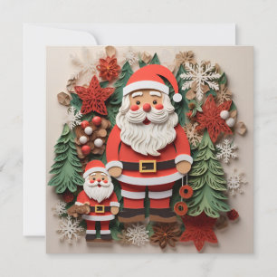 Weihnachtlich gestaltete Weihnachtsgrußkarte Feiertagskarte