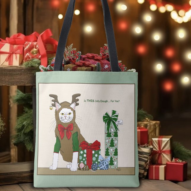 Weihnachtlich lustige weiße Katze (Von Creator hochgeladen)
