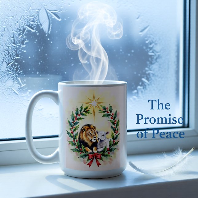 Weihnachtlich religiös Der Löwe und das Lamm mit S Kaffeetasse (Von Creator hochgeladen)