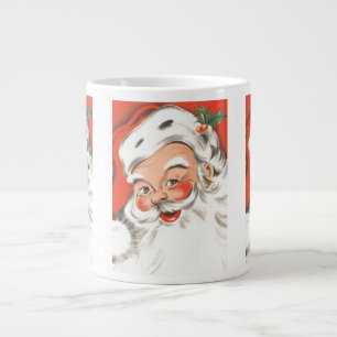 Weihnachtlich vintage Santa Claus mit Lächeln Jumbo-Tasse