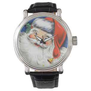 Weihnachtlich vintage Santa Claus mit Musik Armbanduhr