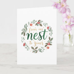 Weihnachtlich "Von unserem Nest zu Ihrem" Weihnach Karte
