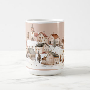 Weihnachtlich: Winterdorf im Schnee Kaffeetasse