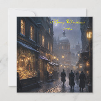 Weihnachtliche alte London-Weihnachtskarte Karte