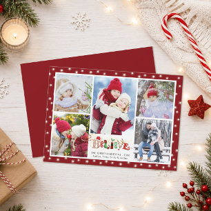 Weihnachtliche BELIEVE Weihnachtsstimmung 5 Foto-C Feiertagskarte