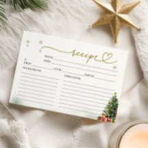 Weihnachtliche Brautdusche Dusche Rezeptkarten