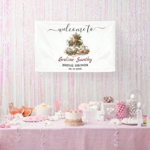 Weihnachtliche Brautparty-Teeparty Willkommen Banner