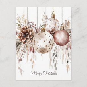 Weihnachtliche Christbaumkugeln Grußkarte Postkarte