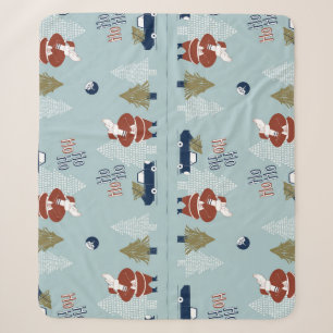 Weihnachtliche Dekorelemente Nahtloser Vintage-Sti Sherpadecke