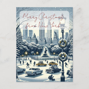 Weihnachtliche Eleganz in New York - Anpassbare We Postkarte