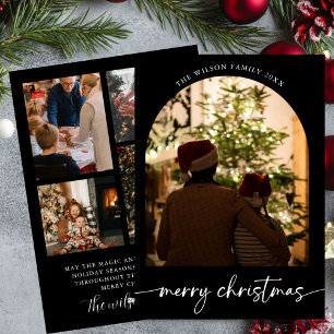 Weihnachtliche Familien-Grußkarte Feiertagskarte