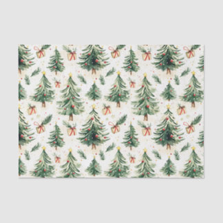 Weihnachtliche Fantasie-Tannen-Muster Seidenpapier