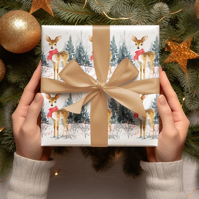 Weihnachtliche Fantasiehirsche | Geschenkpapier (Von Creator hochgeladen)